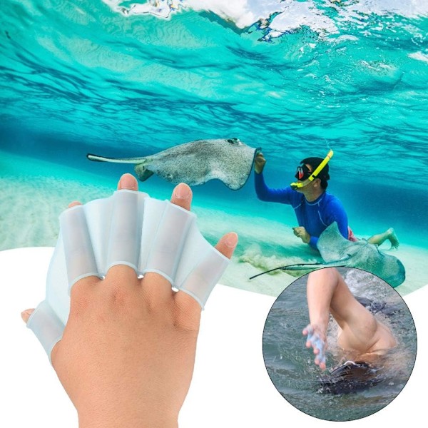 Simhandskar Paddlar Simhandskar Med Simhud Surf Simpaddlar Aqua Handskar Simfenor För Barn Snorkling Dam Herr Simtränare Storlek L