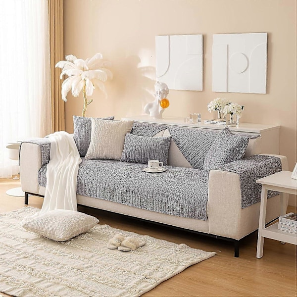 Sofa Trekk, for 3-seters Sofa, Sklisikkert, Sofa Trekk, Møbelbeskytter Sofa Trekk for Sittepute Sofa (90*180cm)