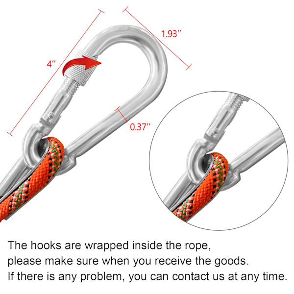 Multifunktionel 8mm 30m Udendørs Reb Hjemme Nød Escape Reb, Multifunktionel Snore Sikkerhedsreb til Magnetisk Fiskeri Vandreture Huleudforskning Camping Redning, Orange 30m