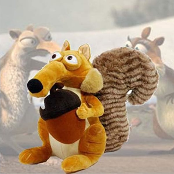 Rolig Söt Djurdocka Ice Age 3 Scrat Ekorre Fylld Plyschleksak Present 27Cm-Manlig ekorre man