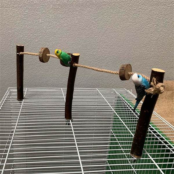 Lintuperkkipuu luonnonpuusta papukaijoille, Conure-tarvikkeet, undulaatit, tikkaat, naarmuuntumiseen, pienille ja keskikokoisille papukaijoille, teline lelu puu