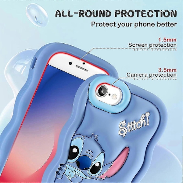 Passar Iphone 8/7/6s/6/se 2022/se 2020 Mobilskal Tecknad 3d Karaktär Design Mobilskal
