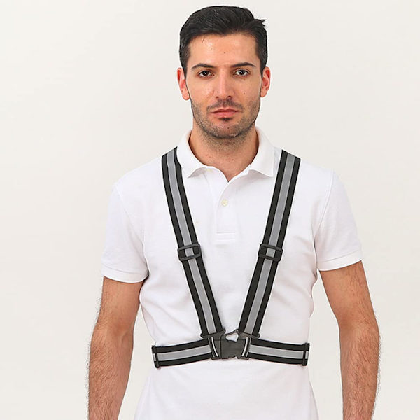 Refleksvest Justerbar Refleks Løbeudstyr Høj Synlighed Vest Sikkerheds Vest Standard Størrelse Refleks Høj Synlighed Veste