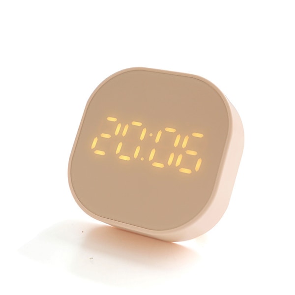 Digital väckarklocka, multifunktionell magnetisk, LED smart sensor söt väckarklocka pink