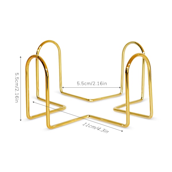 Coasterholder, 4 stk. metalholder til firkantede eller runde coastersæt, smedejerns hyldedekoration til hjemmet