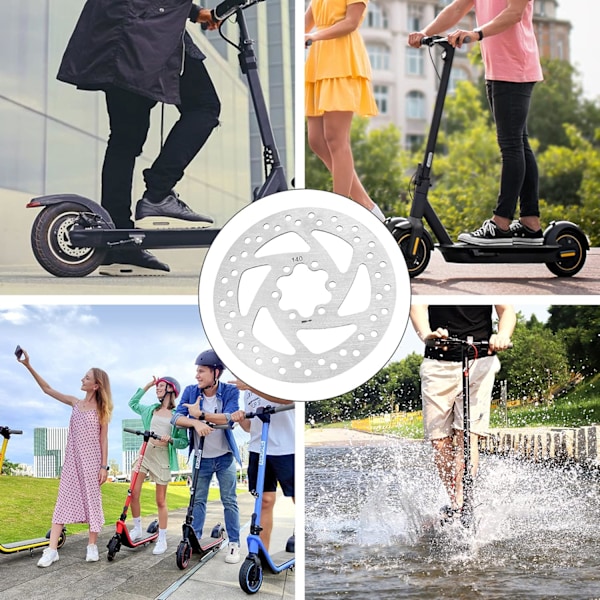 Rustfri Stål Bremserotor med 6 Huls Skivebremse Rotor 120mm 140mm 160mm Til Elektrisk Scooter Bremseklodser / Bremsetilbehør (140mm)