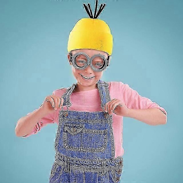 Halloween-asu pipo Minion-lasit käsineet naamiaisasu Itse Ilkimys Cosplay-tarvikkeet aikuinen