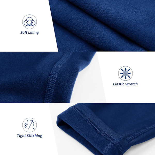 Fleeceforet Leggings til Kvinder - Bløde, Elastiske, Vintervarme Gymnastik Leggings til Kvinder med Høj Talje, Mavekontrol og Lommer, Str. M M