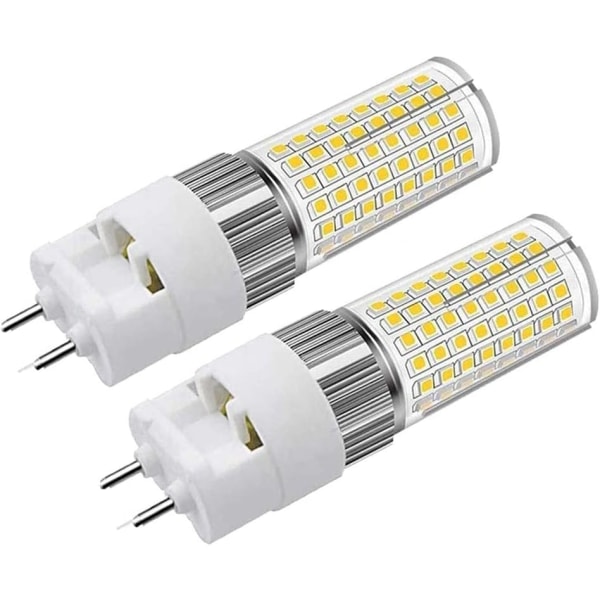G12 16W naturlig vit LED-lampa, tvåstifts majslampa (150W halogen-/glödlampa ekvivalent), 4000K 1600 Lumen strålkastare taklampa, paket med 2