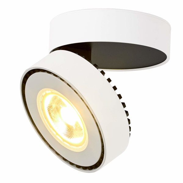Indendørs 12W LED Loftslys Justerbare Reflektorer Loftslys Loftslampe Roterende og overfladespots, 10x6cm (hvid-3000K) [Energiklasse A+]