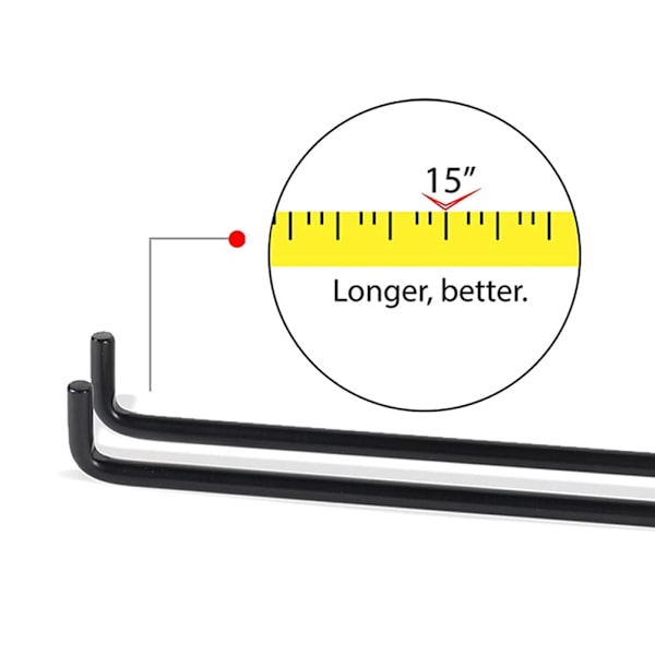 2-pack Väggmonterat Vin Glasställ Hängande Hyllställ Vinbägare Display Stativ för Skåp och Bar 30cm (Svart)