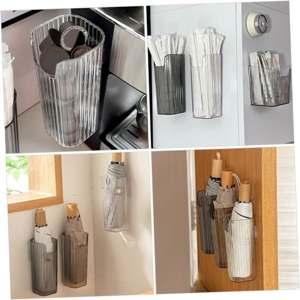 Väggmonterad paraplyhållare, plastparaplyställ, paraplytorkställ, paraplyställ inomhus