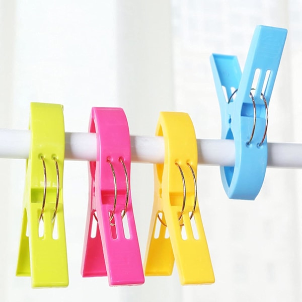 Strandhandduksklämmor Vindtäta Klämmor för Handdukar Täcken Badhanddukar Filtar Kläder Strandhanddukar Dukar Plastklädnypor (4-pack)