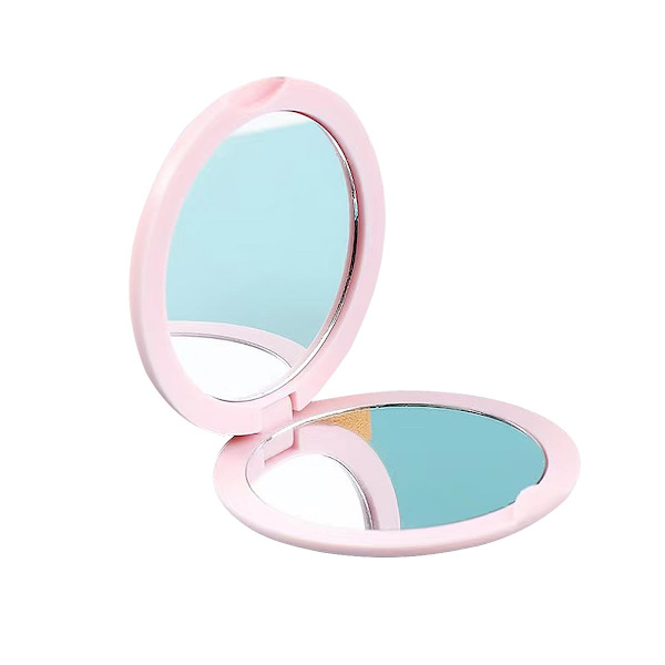 Resemirror för resor, kompakt spegel, kompakt sminkbordsspegel, rosa elegant rese-smink speglar för fickan