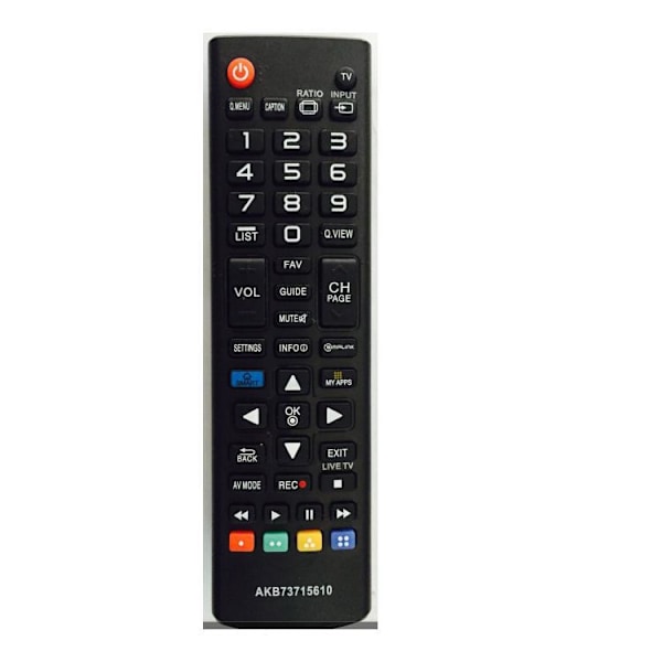 Universell fjernkontroll AKB73715601 for LG TV erstatning Svart