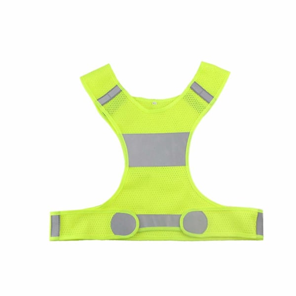 Justerbar Sikkerheds Høj Synlighed Refleksvest Gear Nat Kørsel Løbejakke Mænd Kvinder Udendørs Sport Cykling (L, 2 stk)
