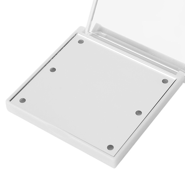 LED-valaisimella varustettu matkakosmetiikkapeili, kaksinkertainen suurennos, valkoinen valo, matkakosmetiikkapeili käsilaukkuun, taskuun, valkoinen