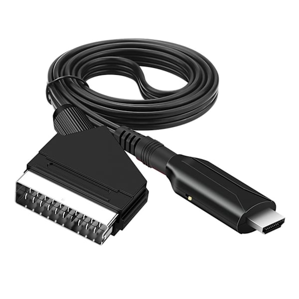 SCART til HDMI-kabel - SCART til HDMI-adapter - Alt i én SCART til HDMI-lydvideokonverter 1080p/720p