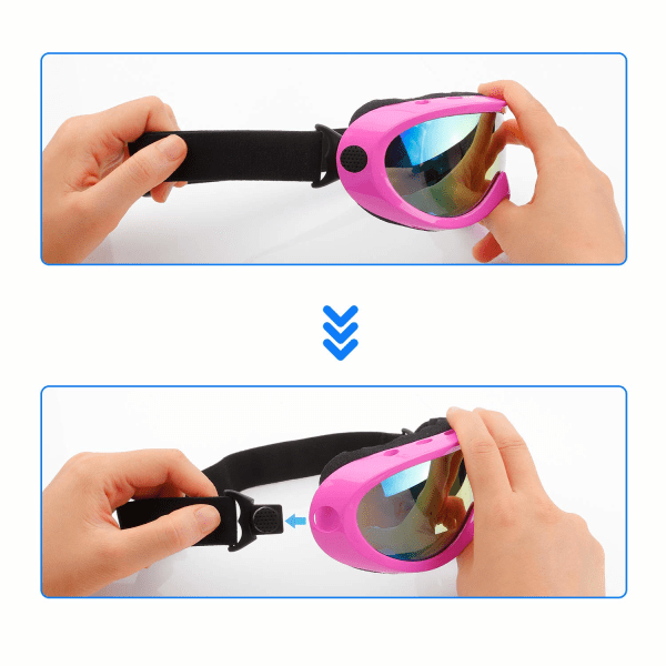Skibriller, pakke med 2, snowboardbriller for barn, gutter og jenter, ungdom, menn (rosa og hvite)