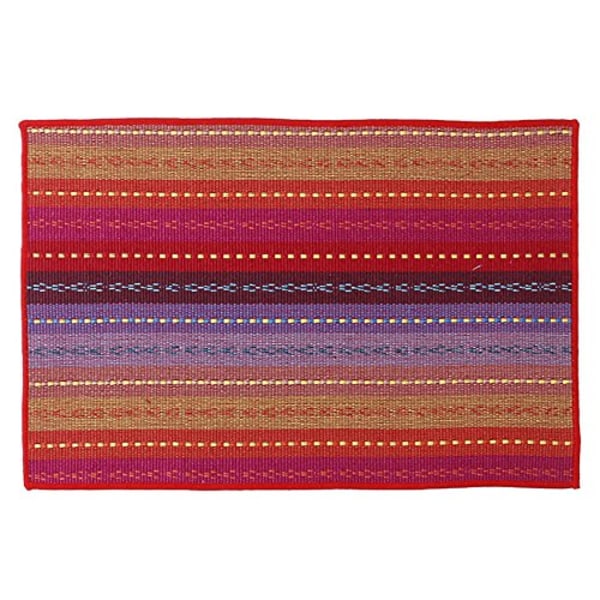 Vävd bordsunderlägg i bomull, halkfri värmeisolering tvättbart tyg köksbord mattor set om 4 - 46x30 cm