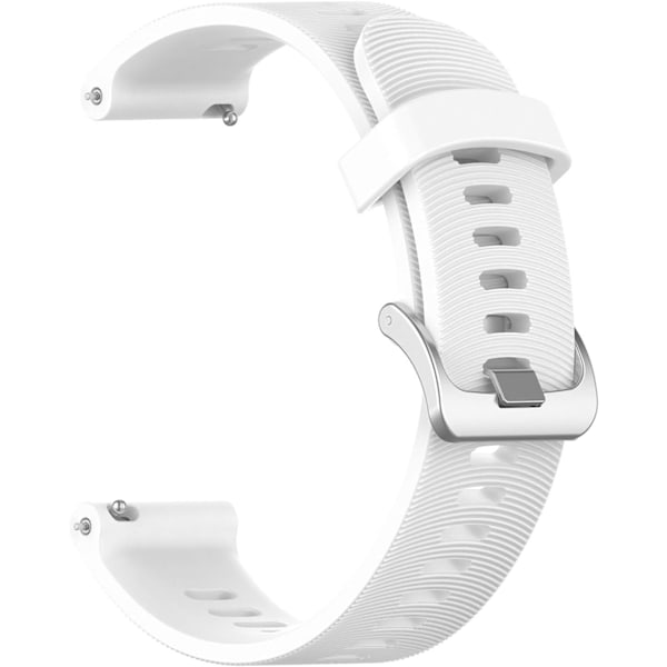 20mm silikonutskiftingsrem for Garmin Forerunner 245 Music, Vivoactive 3 for menn og kvinner (hvit) white