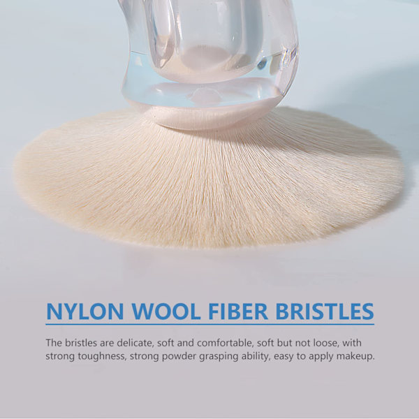 Pudder Makeup Børster, Blush Børster, Store Ansigtsbørster til Løst eller Presset Fikseringspudder, Bronzer Børster med Plys Fiber