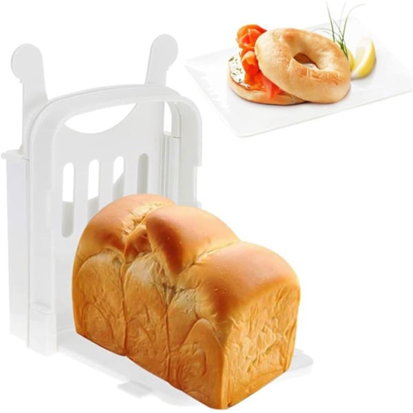 Brödskärningsställ, Multifunktionell Smörgås-/Toastledare, Justerbar Manuell Handhållen Hemskuren Skivare för Att Skära 4 Tjocklekar av Bröd