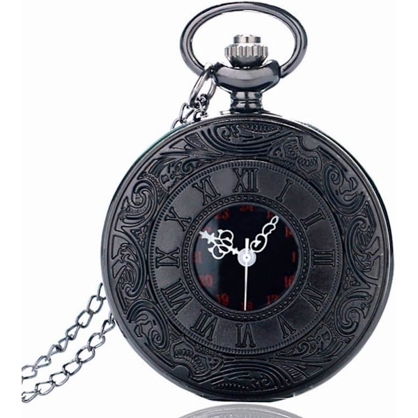 Vintage unisex, stylish, Roman numeral pocket watch, men's necklace gift