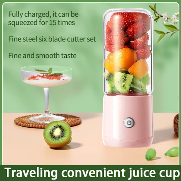 380ML Trådløs Mini Juicer Frugt Juicer til Frugt og Grøntsager Juicer Maskine