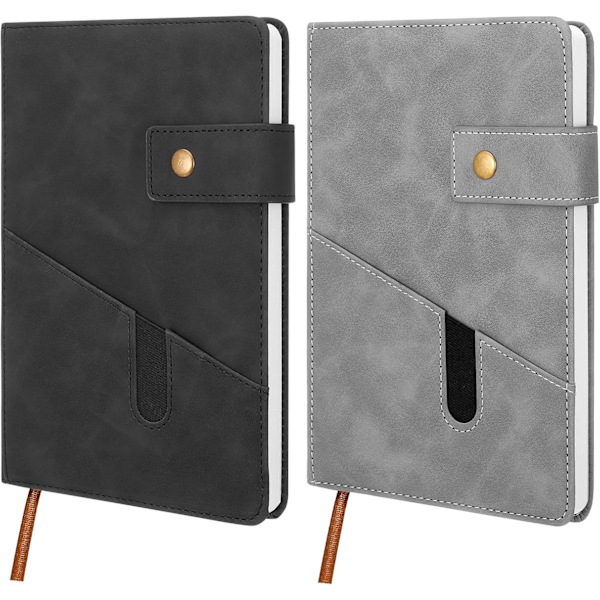 2-pakks A5 Notatbok Journal, 8,3\"×5,8\" Hardback Notatbøker, 200 Siders Linjert Journal Tykk Notisblokk