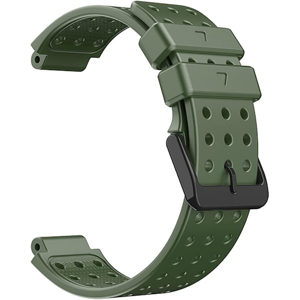 Army Grøn Rem til Garmin Approach S20/S5/S6, Blød Silikonerem, Kompatibel med Garmin Forerunner 220/230/235/620/630/735XT/235lite