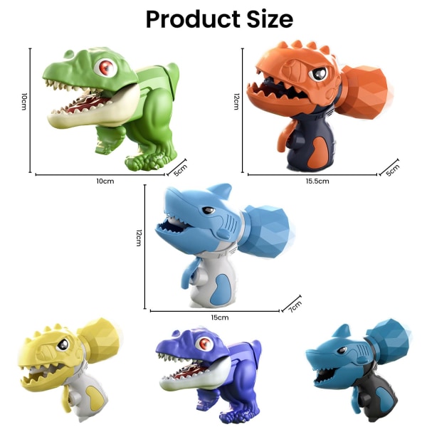 Water Gun, Dinosaur and Shark Water Pistol Squirt Water Blaster Outdoor Beach Garden Pool Bath Party Water Fighting Water Toys, Blue and white