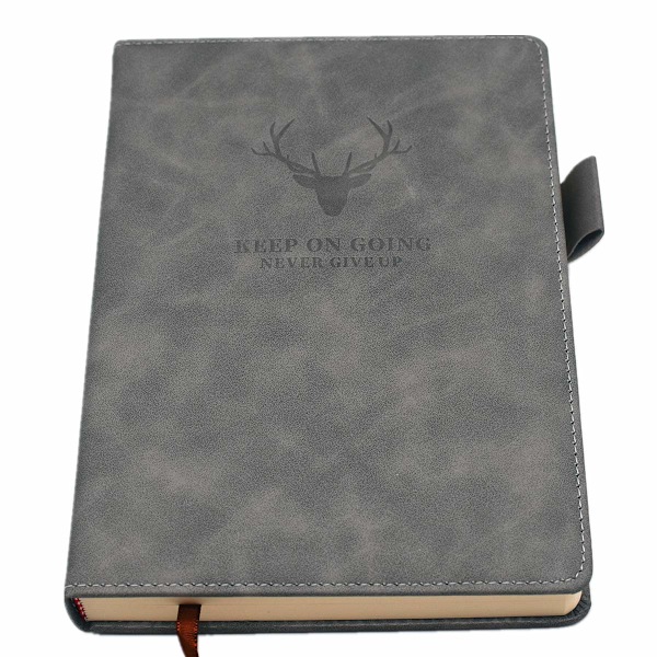A5 Linjerad Anteckningsbok - Hårdband Exekutiva Anteckningsböcker med Premium Tjockt Papper, 21x14,5 cm, 360 Sidor, Perfekt för Kontor Hem (Grå)