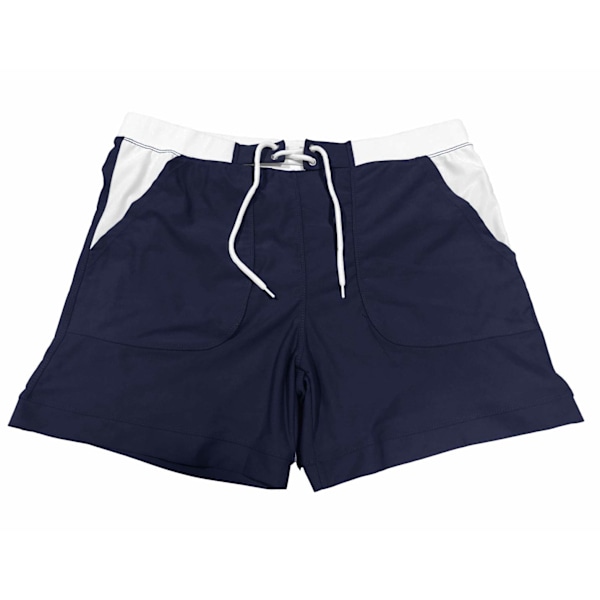 Hurtigtørkende badeshorts for menn, strandshorts, spa-trunks, elastiske gymshorts med justerbar snøring (34, L)