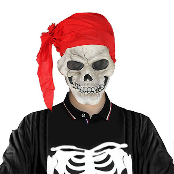 Halloween Krypande Zombie Mask, Skräckmask, Latex Horror Kostym Cosplay Rekvisita För Vuxna Med Gasbind, Halloween Festrekvisita