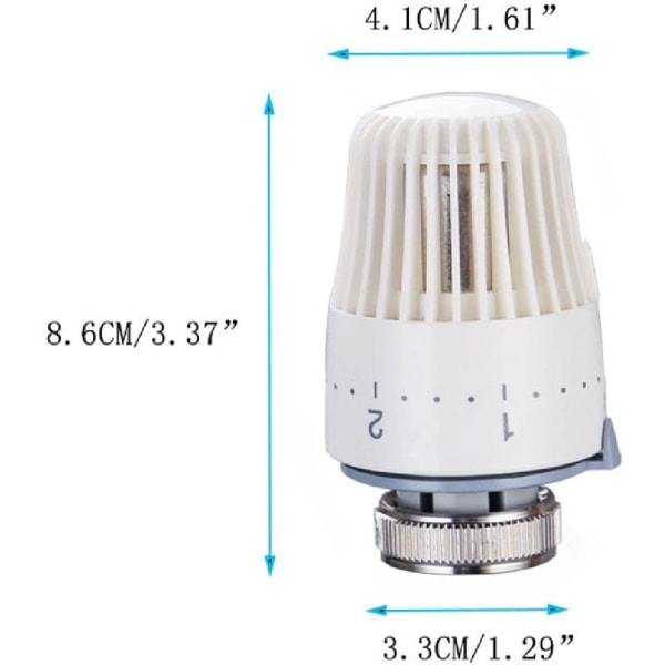 Termostatisk radiatortermostat, TRV Radiatortermostat M30 x 1.5 Radiatorventil Erstatningshode