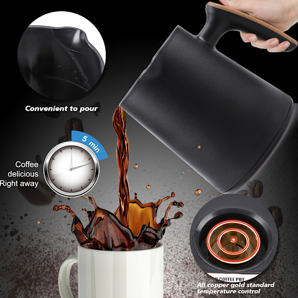 Tyrkisk Kaffekjele for Oppvarming Bærbar Kaffe- og Temaskin for Kontor
