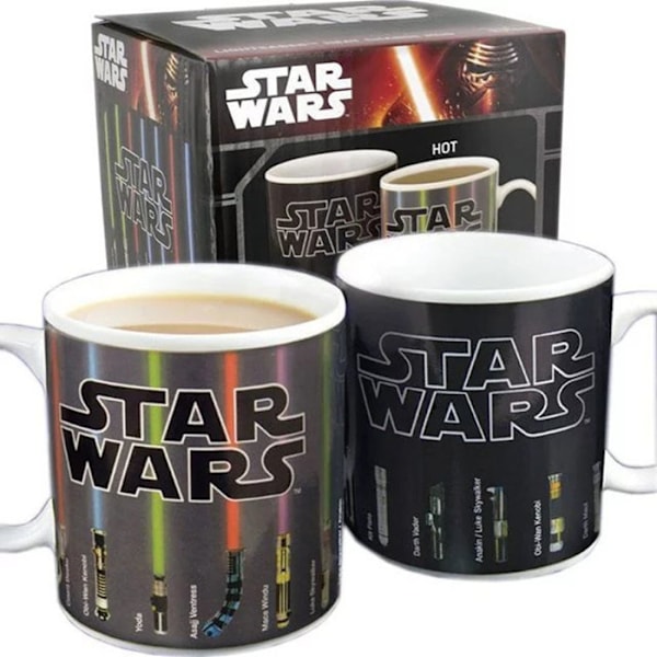 Veeki Benair Usa Star Wars Mugg, Ljussvärd Försvinner Med Värme (12 Oz) - Skör