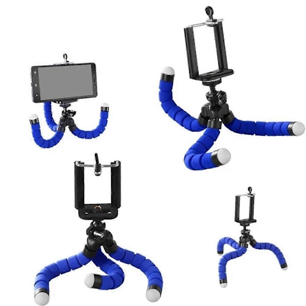 Blå Tripod, Bøybar Tripod, Tripod / Kamera Stativ Mobil Kamera blue