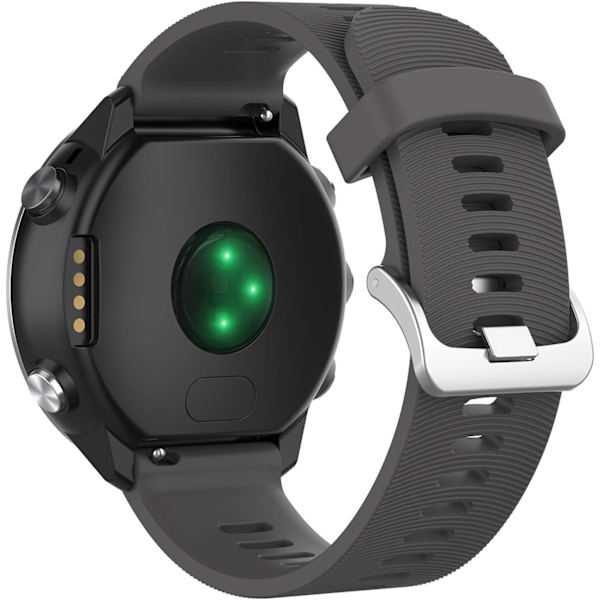 20 mm silikone udskiftningsurrem armbåndstilbehør til Garmin Forerunner 245 Music, Vivoactive 3 til mænd og kvinder (grå)