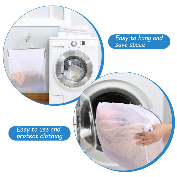 2 st tvättpåsar med dragkedjor, tvättpåse med handtag, mesh Resetvättväska, hängande tvättpåse, dragkedjeförsedda tvättpåsar för underkläderssocka