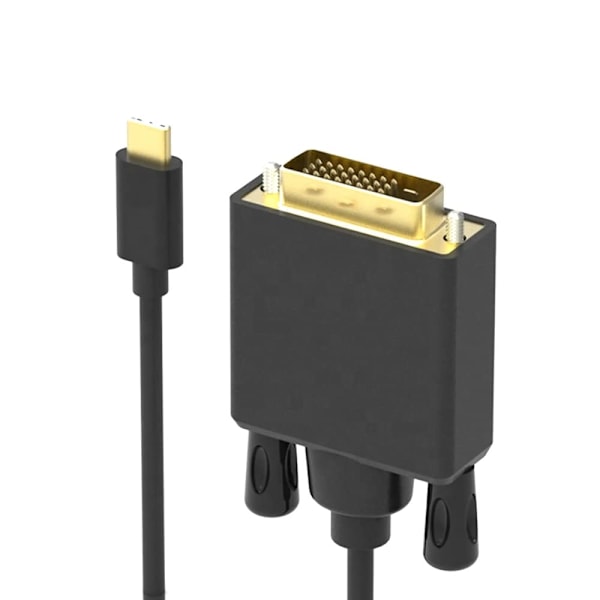 USB C til DVI Kabel Konverter Skærm Adapter 1,8 m Type C til DVI Kabel