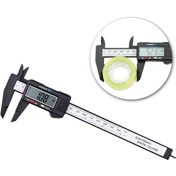 150 mm:n (6\") LCD-digitaalinen työntötulkki elektroninen vernier-mikrometri mittaustyökalu