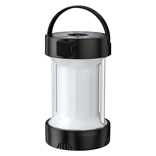 Type-C Uppladdningsbar Utomhus Campinglampa, 1000 Lumen, 4 Lägen Batteridriven, Vattentät Multifunktionell Solar LED Nödlampa