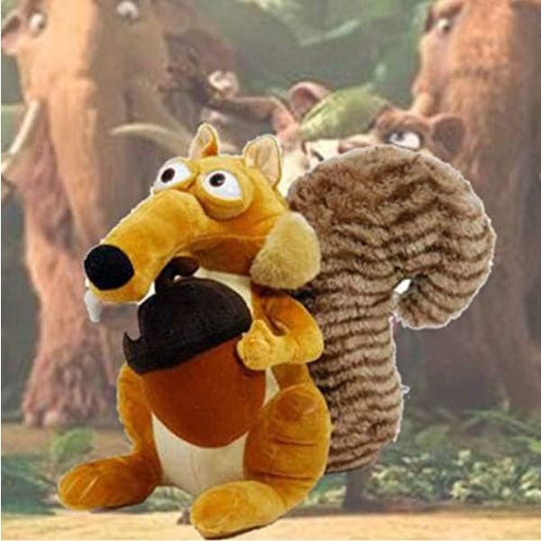 Rolig Söt Djurdocka Ice Age 3 Scrat Ekorre Fylld Plyschleksak Present 27Cm-Manlig ekorre man