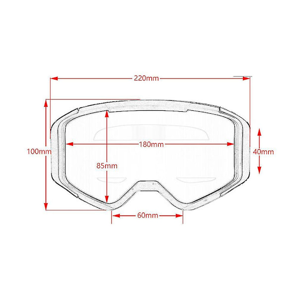 Snegoggles, Vintersports Goggles, Voksne UV-beskyttelsesbriller, Udendørs Offroad Motorcykelbriller