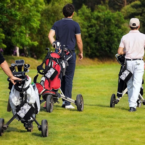 2 stk. Golfboldposer, Nylon Mesh Golfboldpose, med Snørepose til Golfbolde, Golfopbevaring Snøre Meshposer (Sort)