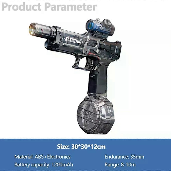 Högtryck vattenpistol elektrisk vattenpistol vuxen sommarleksak barn