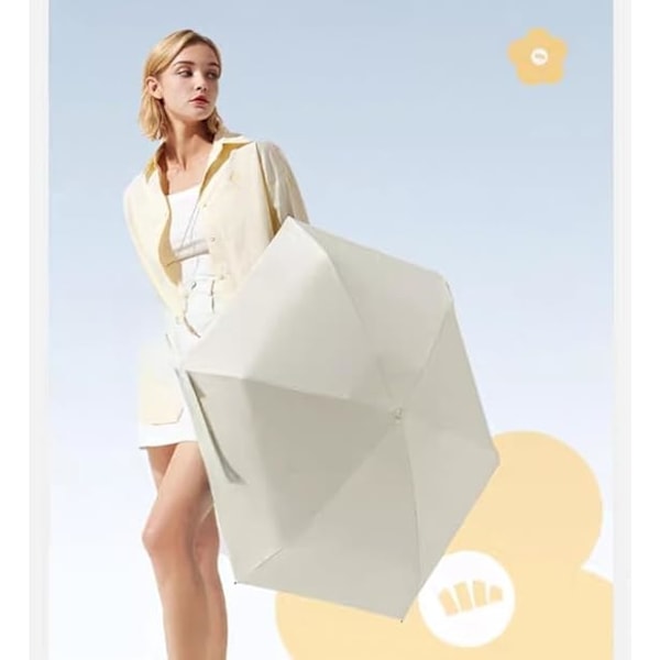 Mini-matkailuvarjo, silmukka kahva päällystetty kangas, aurinkosuoja/UV-suoja UPF 50, kompakti taittuva sateenvarjo pojille, tytöille ja lapsille Cold fragrance green