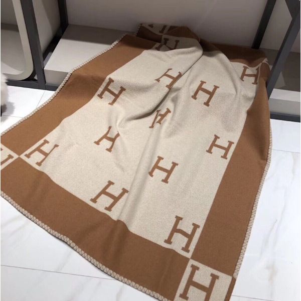 Plaid H filt cashmere-blanding hæklet bærbar (130x170cm khaki) khaki